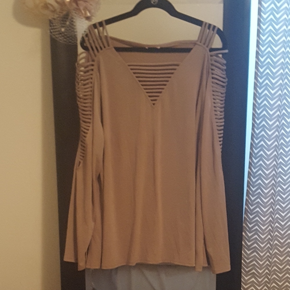Stretchy Tan Blouse